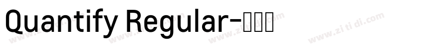 Quantify Regular字体转换